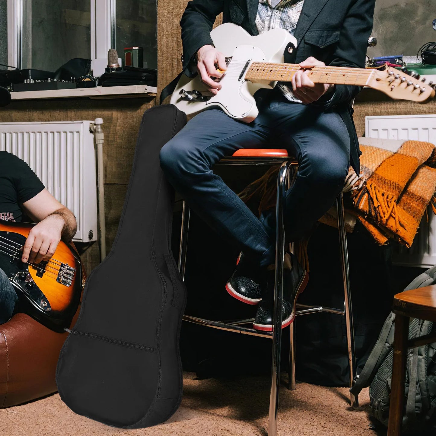 Oxford Guitar Bag Waterproof With Zipper Pocket And Shoulder Strap