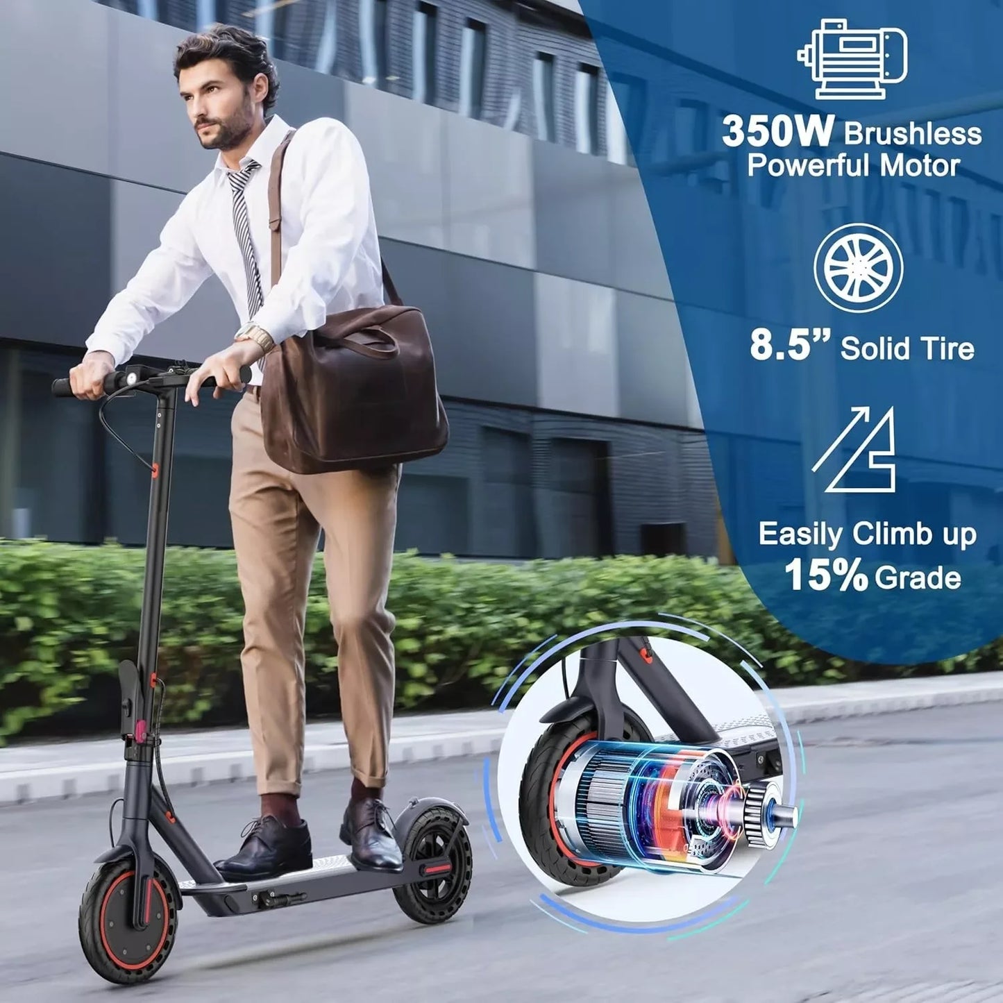 Ladped LP60 Electric Scooter 350W 19Mph Foldable 16 Mile Range