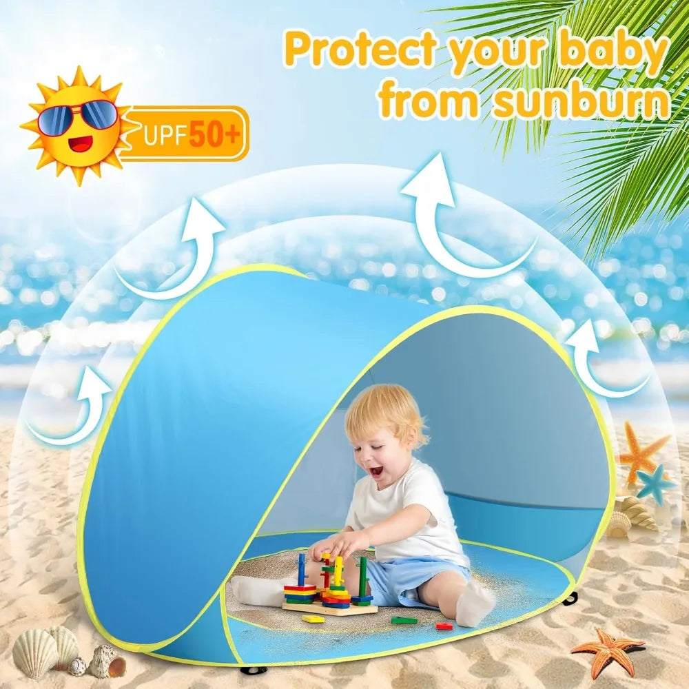 Portable Beach Shade Tent For Infants UV Protection Easy Setup