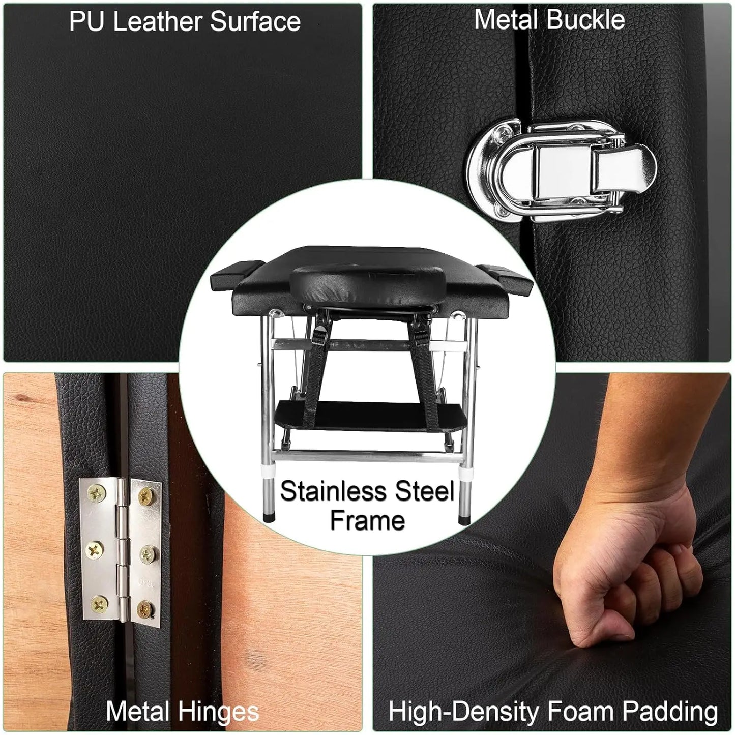 Portable Massage Table Foldable Massage Bed Folding Lash Tattoo Table Lightweight Spa Salon Facial Bed for, Customized