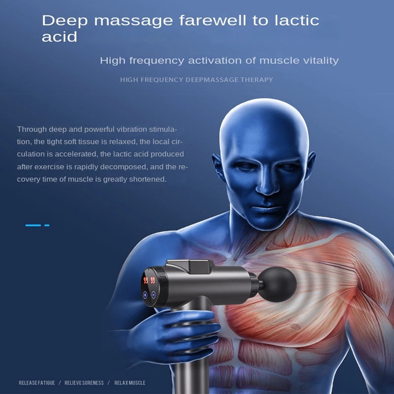 Professional Massage Gun With 8 Attachments For Deep Tissue Relief
