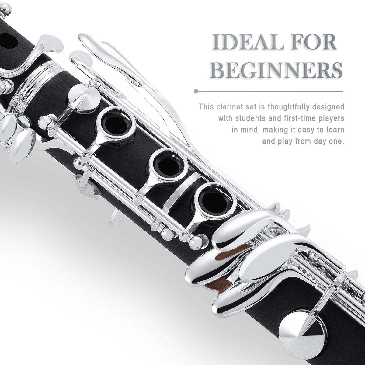 Sonicake Bb Clarinet For Beginners With Hard Rubber Body