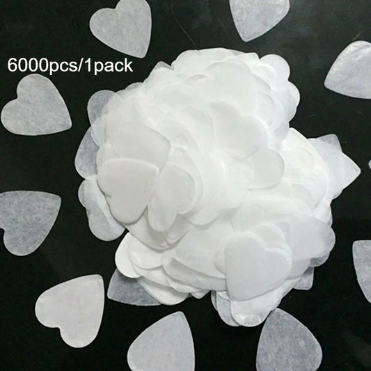 6000 Pcs Heart Shaped Paper Confetti For Weddings And Celebrations