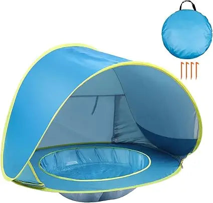 Portable Beach Shade Tent For Infants UV Protection Easy Setup