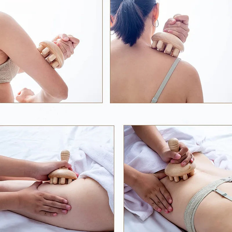 Wood Therapy Massage Tools Anti Cellulite Massager Lymphatic Drainage Body Massager Gua Sha Tools Full Body Muscles Pain 2030