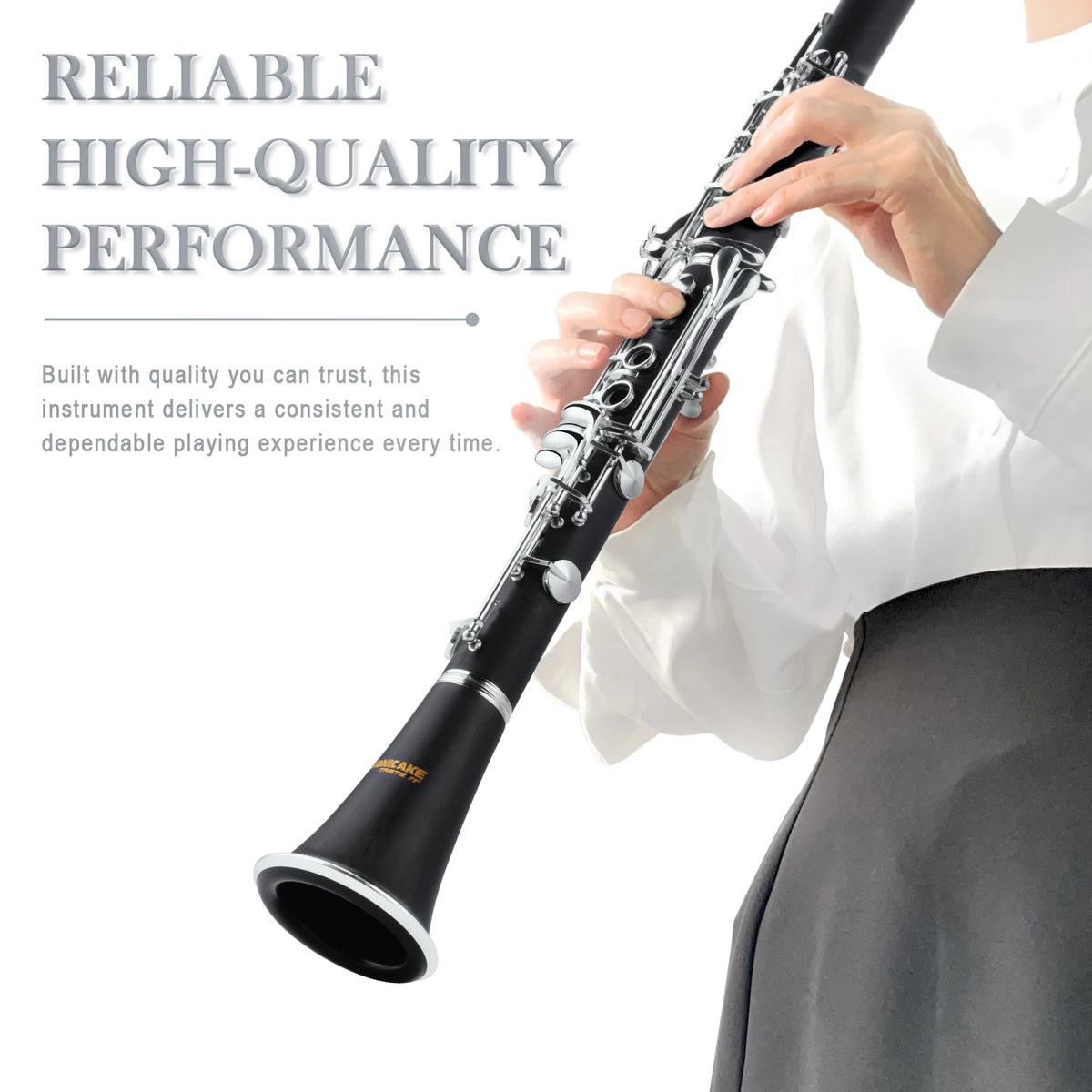 Sonicake Bb Clarinet For Beginners With Hard Rubber Body