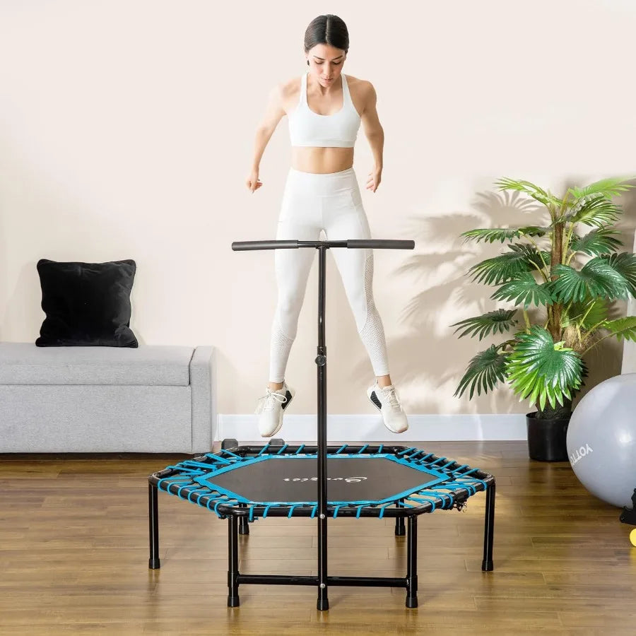 Hexagon Rebounder Trampoline Cardio Trainer Outdoor Fitness Jumper