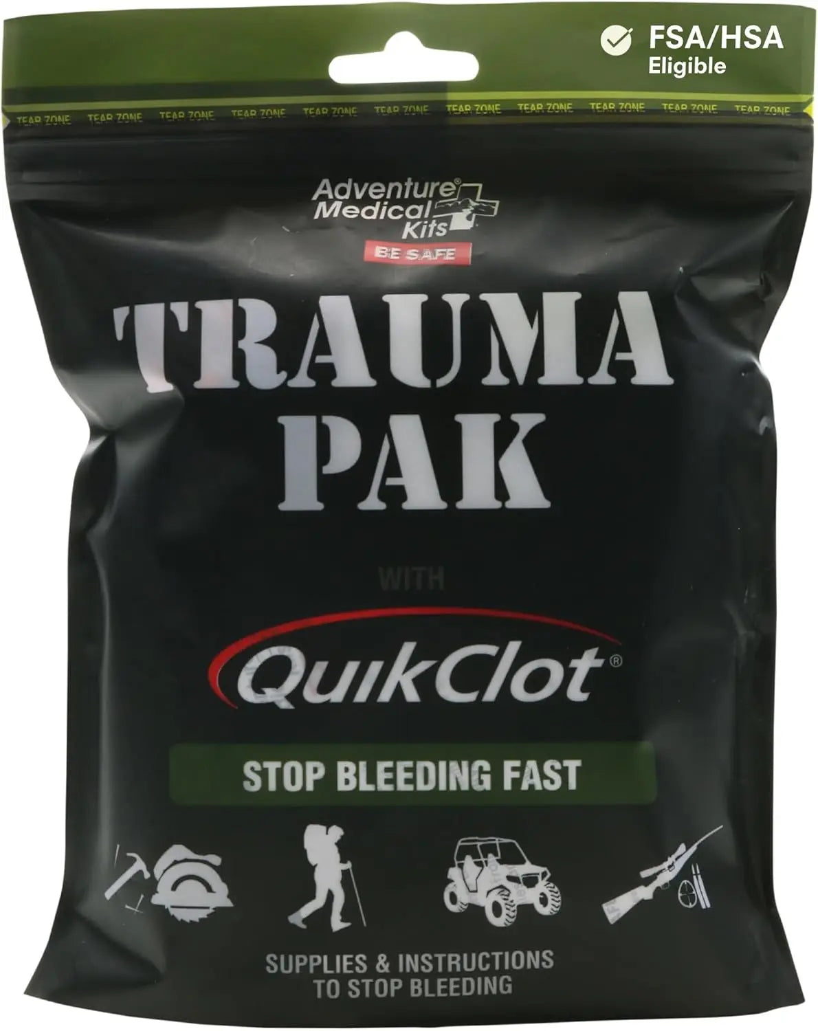 Emergency Trauma First Aid Kit With Quick Clotting Gauze