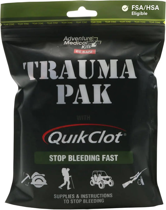 Emergency Trauma First Aid Kit With Quick Clotting Gauze