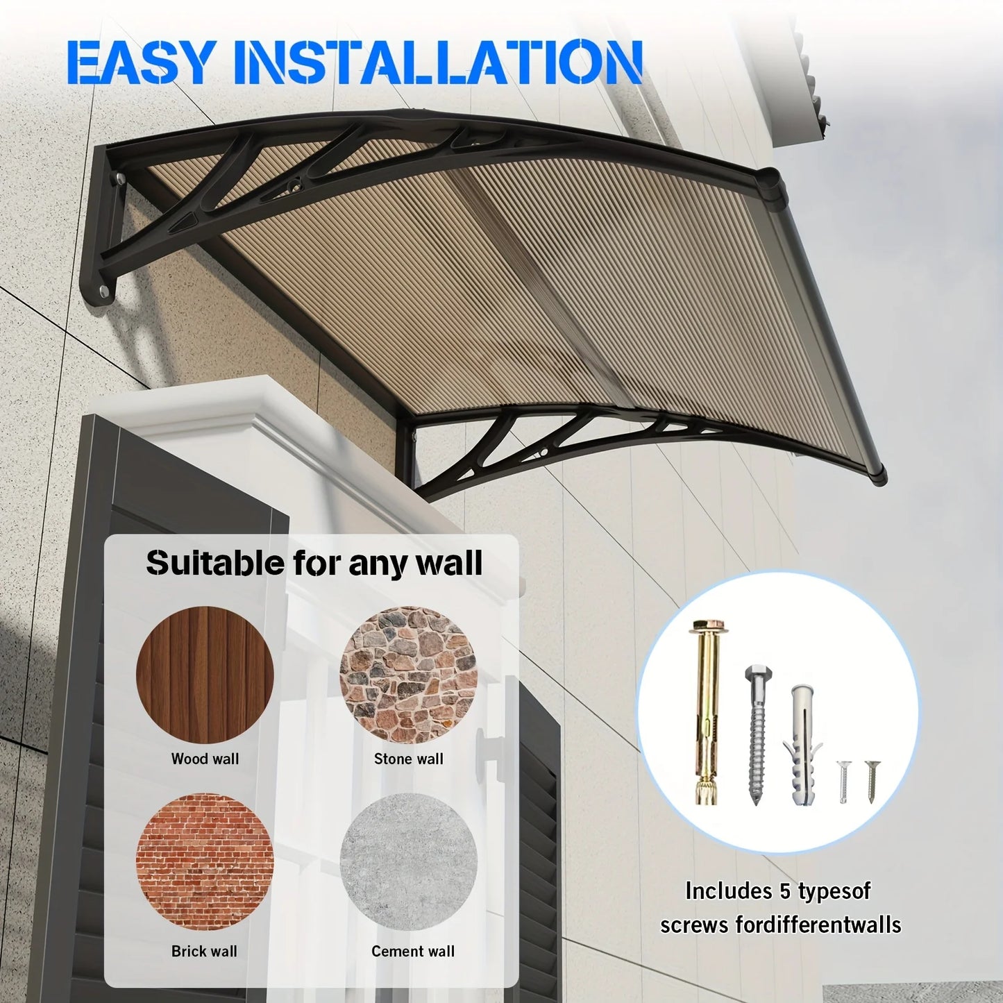 GUANSU-CN Awning Canopy for Door and Window Protection
