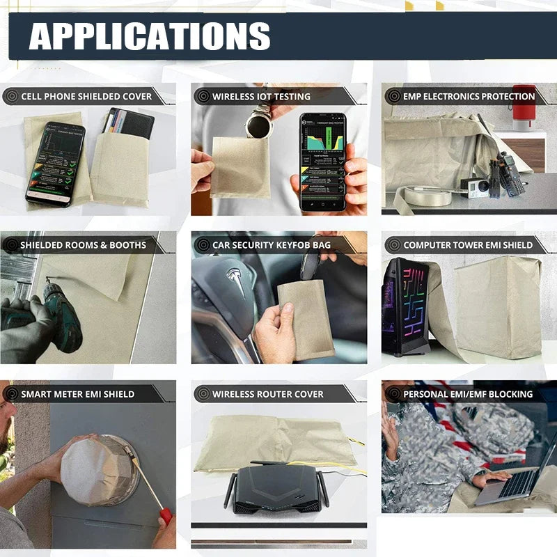 Faraday Fabric EMI Shielding Cloth for RFID and WiFi Protection