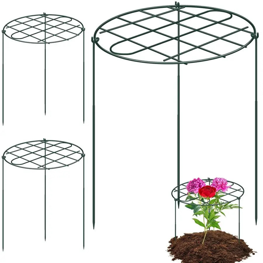 Grow Through Plant Supports Grid Top Three Leg Peony Cages