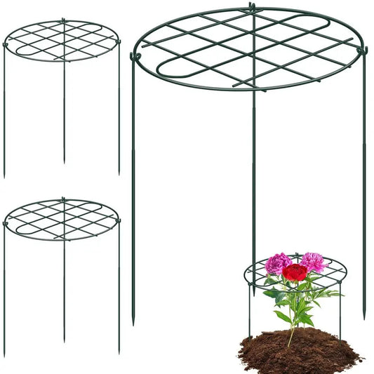 Grow Through Plant Supports Grid Top Three Leg Peony Cages