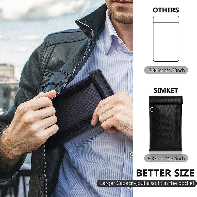 RFID Faraday Car Key Shielding Bag And RF Signal Protector