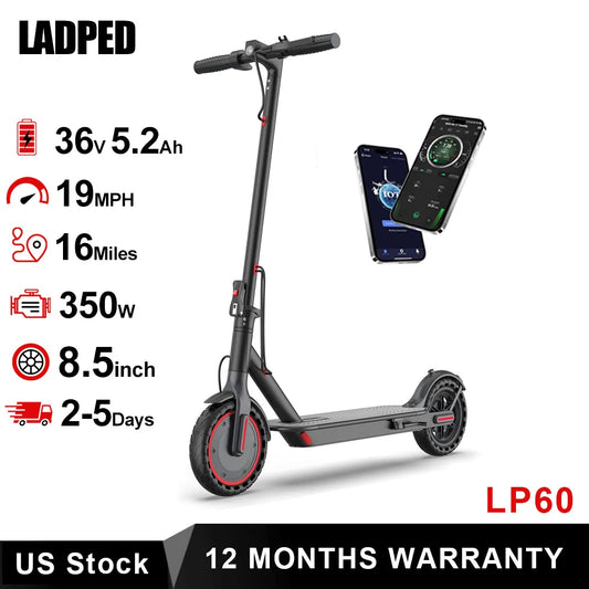 Ladped LP60 Electric Scooter 350W 19Mph Foldable 16 Mile Range