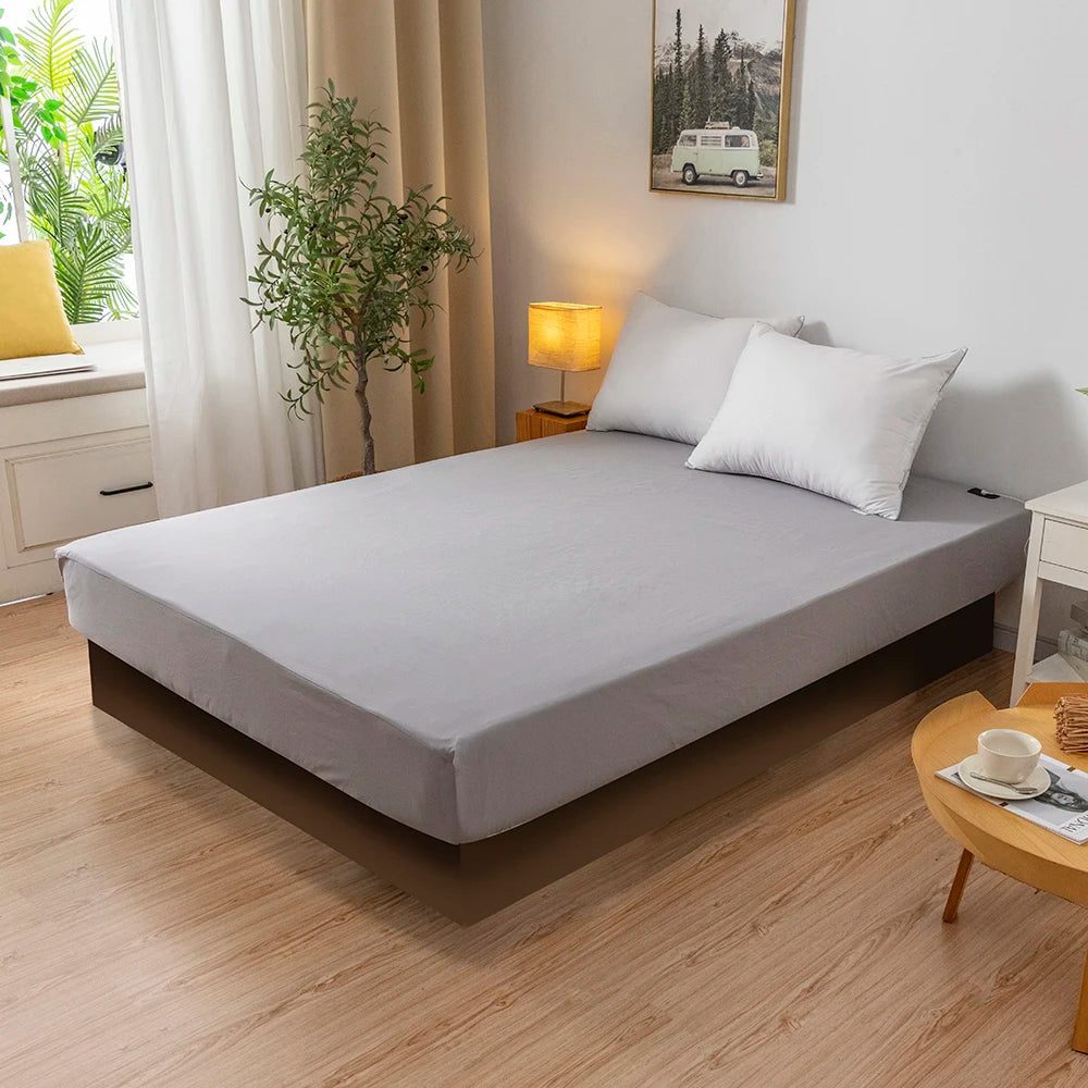 U Silver Conductive Grounding Sheet Bed Fitted Cover With Plug