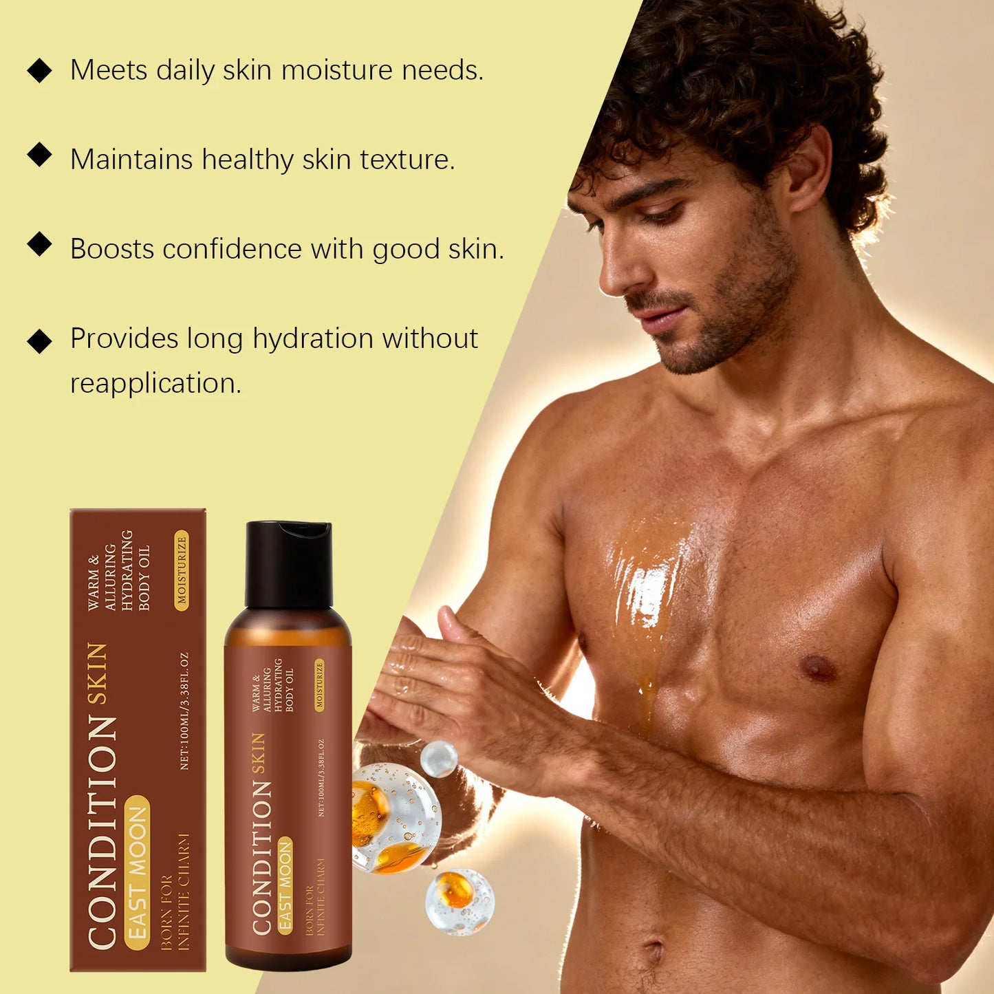 Coconut Body Oil Reduce Rough Skin State Moisturize Nourish Body Skin Soothe Body Fatigue Improve Dryness Men Body Massage Oils