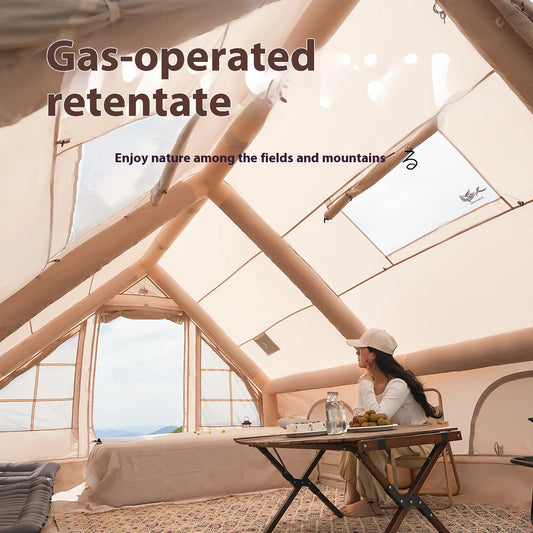 Pakicetus Inflatable Camping Tent Stove Plug Luxury Family Shelter