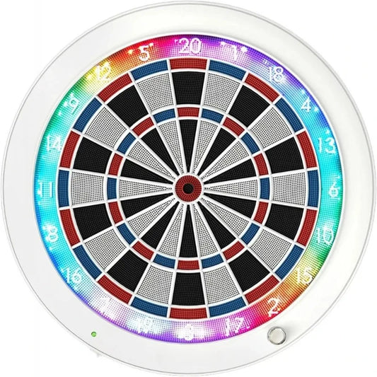 3S White Edition LED Bluetooth Dartboard for Home Games