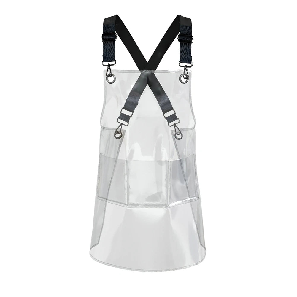 VKTECH Transparent Reusable Waterproof Apron For Kitchen Barber Salon