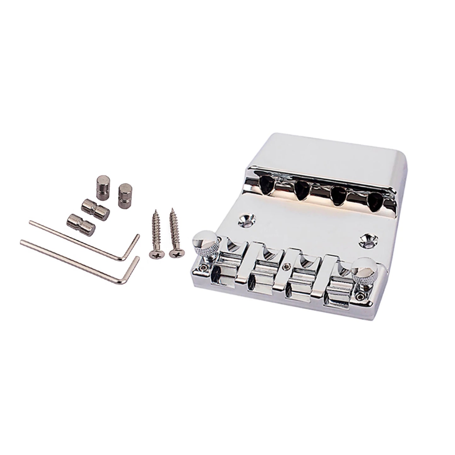 Chrome 4-String Bass Bridge Saddle For Rickenbacker Guitar