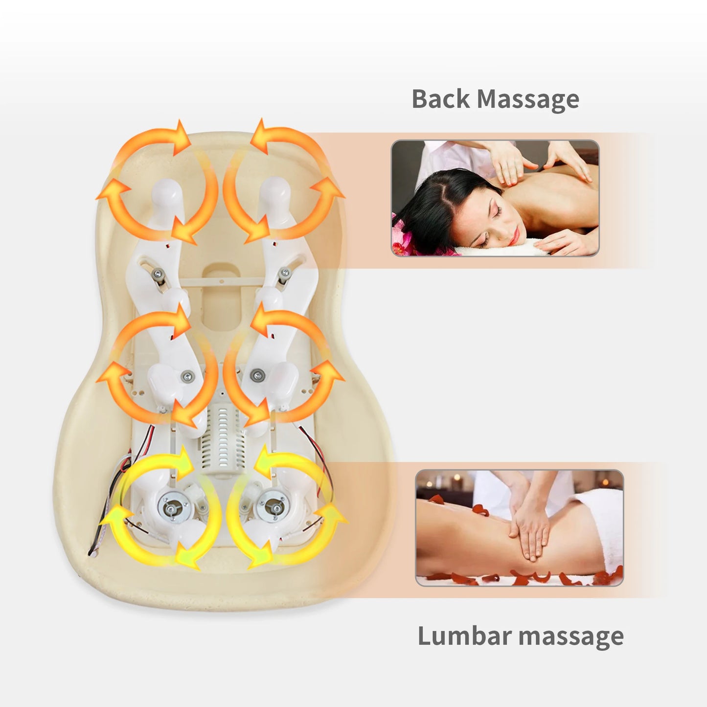 Car Massage Cushion Fast Shipment  Electric Heating Kneading Shiatsu Thai Massage Back Waist Massager 3D design Kneading Heads