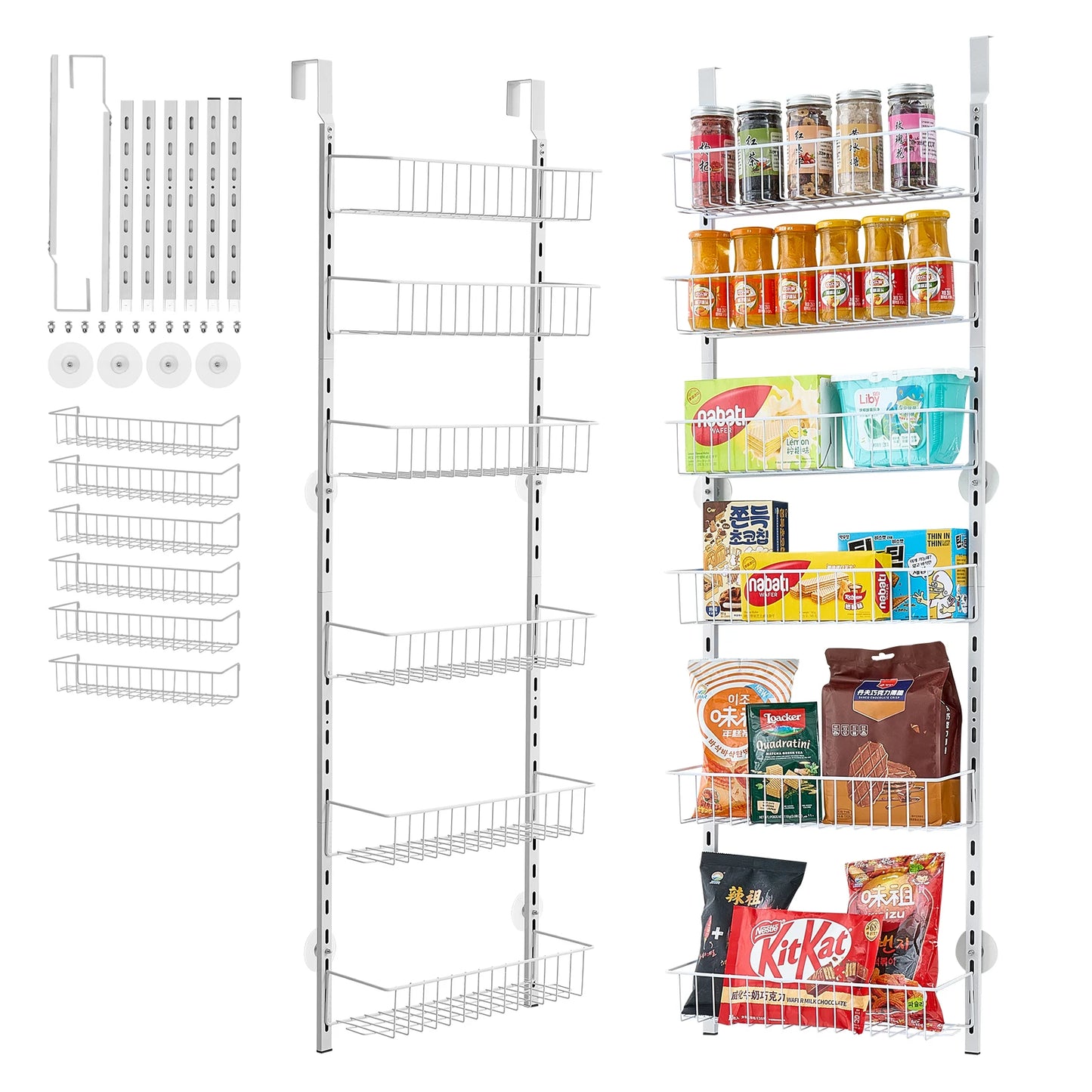 VEVOR Over the Door Pantry Organizer Heavy Duty Steel Shelves