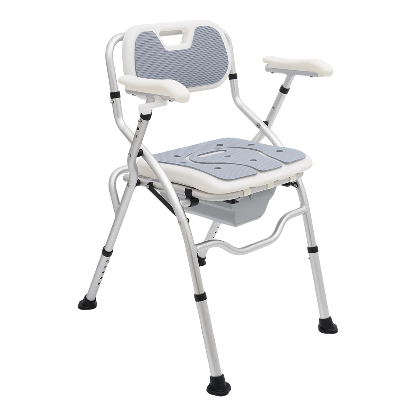 Bymaocar Folding Commode Chair With Adjustable Height For Toilet
