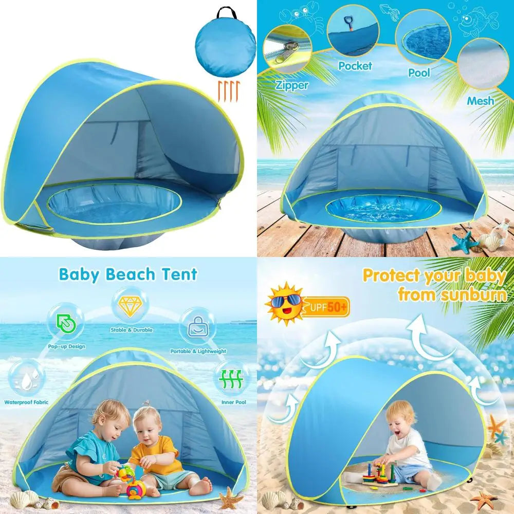 Portable Beach Shade Tent For Infants UV Protection Easy Setup