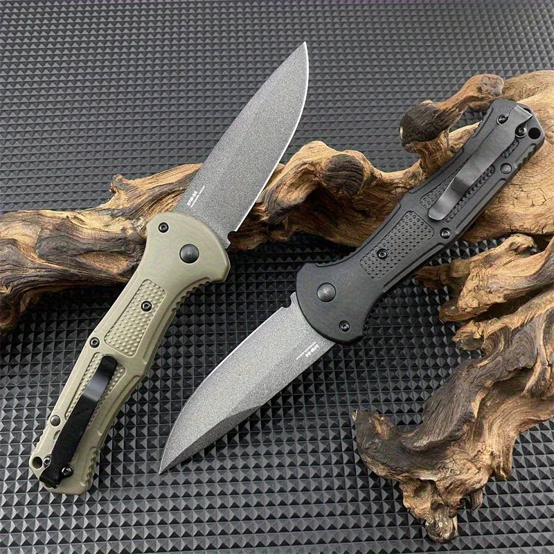 NONEDIY Folding Pocket Knife Drop Point Grivory Handle