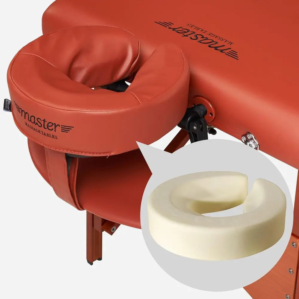 Portable 28 Heated Massage Table Kit with Adjustable Therma-Top, Cinnamon, for Tattoos & Lashes