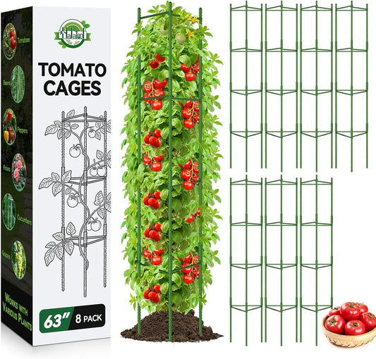 8 Pack Adjustable Tomato Cages for Gardens
