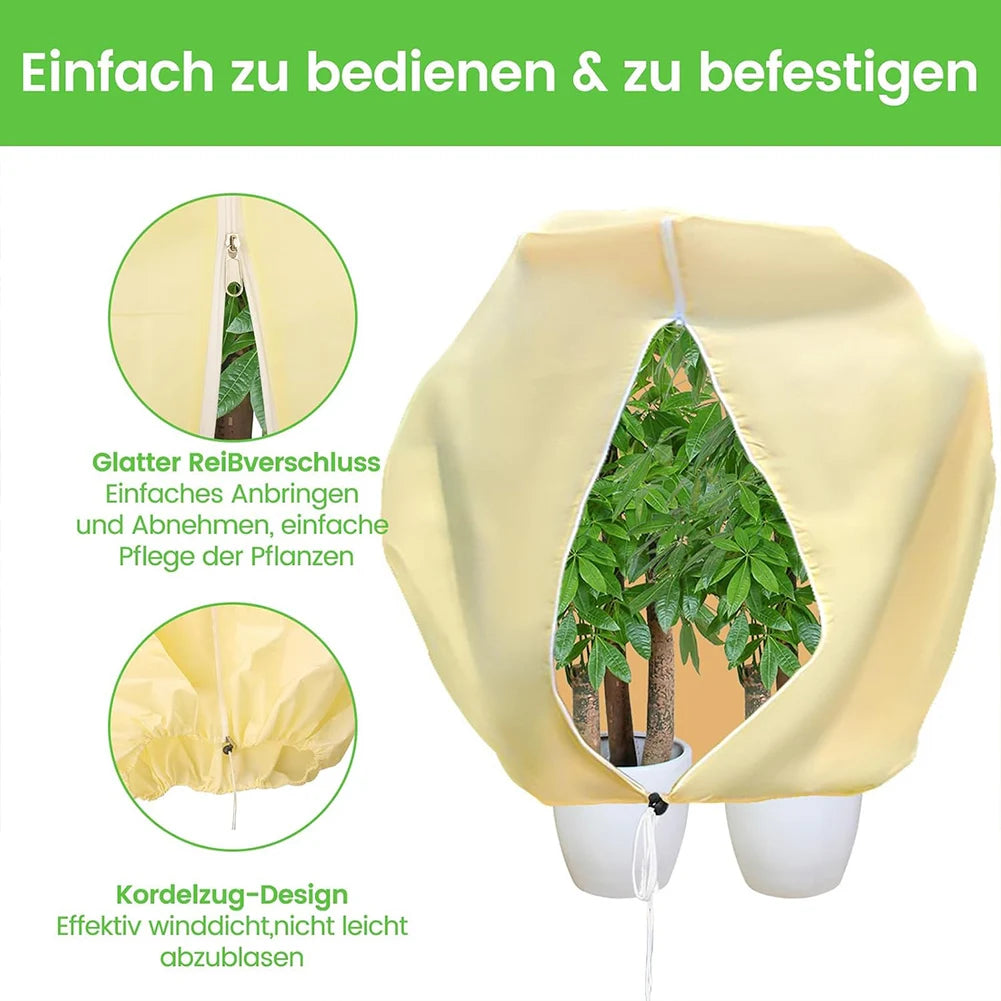 APWIKOGER Frost Cold Protection Plant Cover Bag With Zip Drawstring