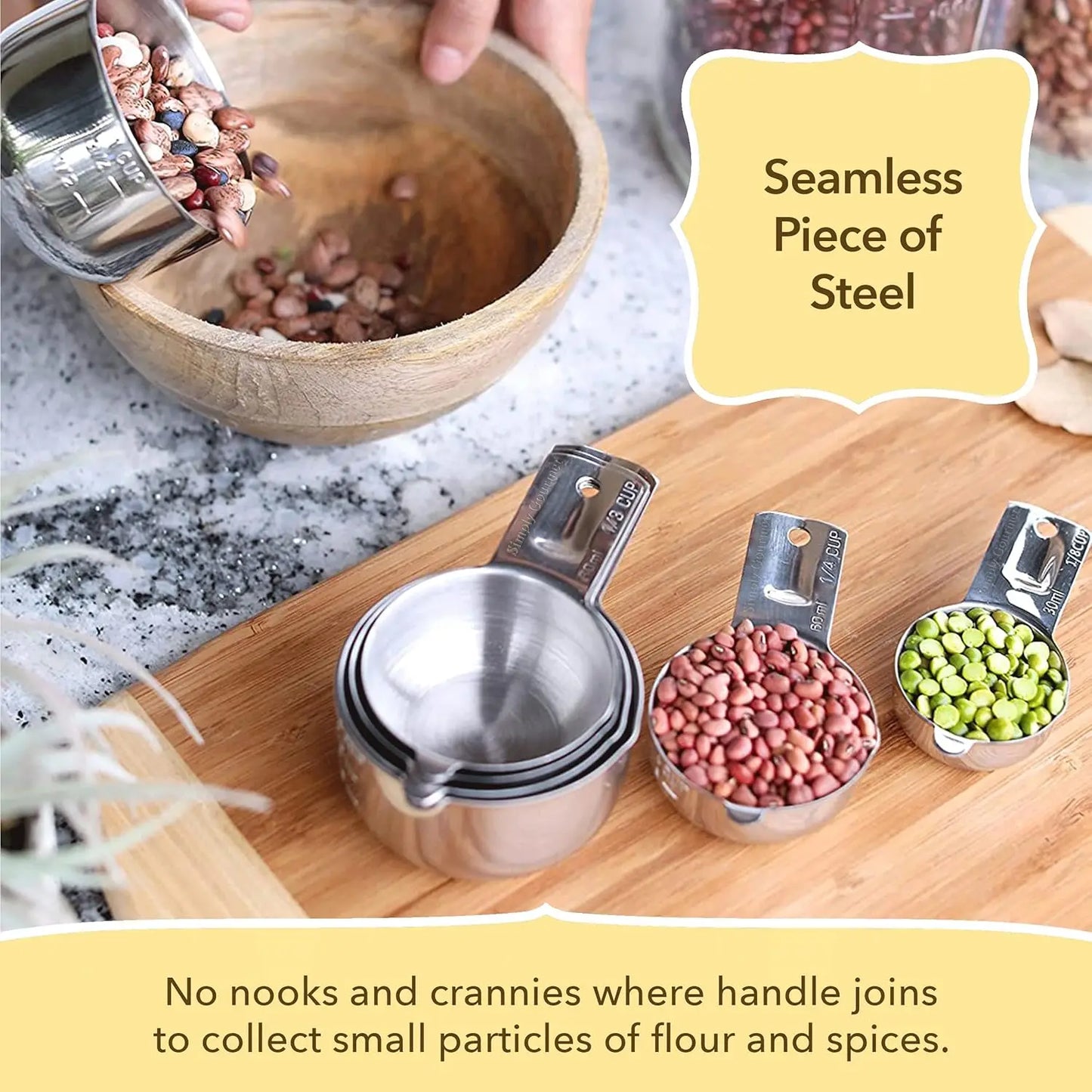 Stainless Steel 15-Piece Measuring Cups and Spoons Set