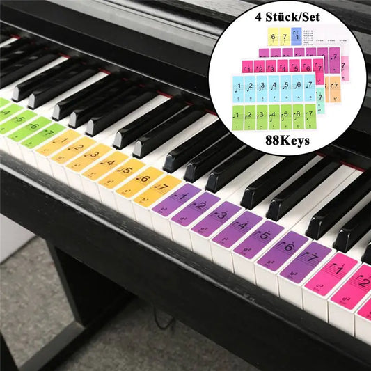 Note Sticker Labels For Keyboard Piano Learning Beginners