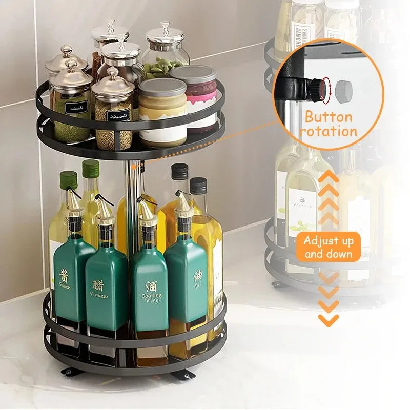 360 Rotating Spice Rack Organizer for Kitchen Seasonings