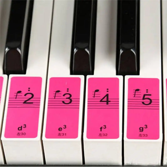 Beginner Piano Keyboard Note Labels for 88 Keys