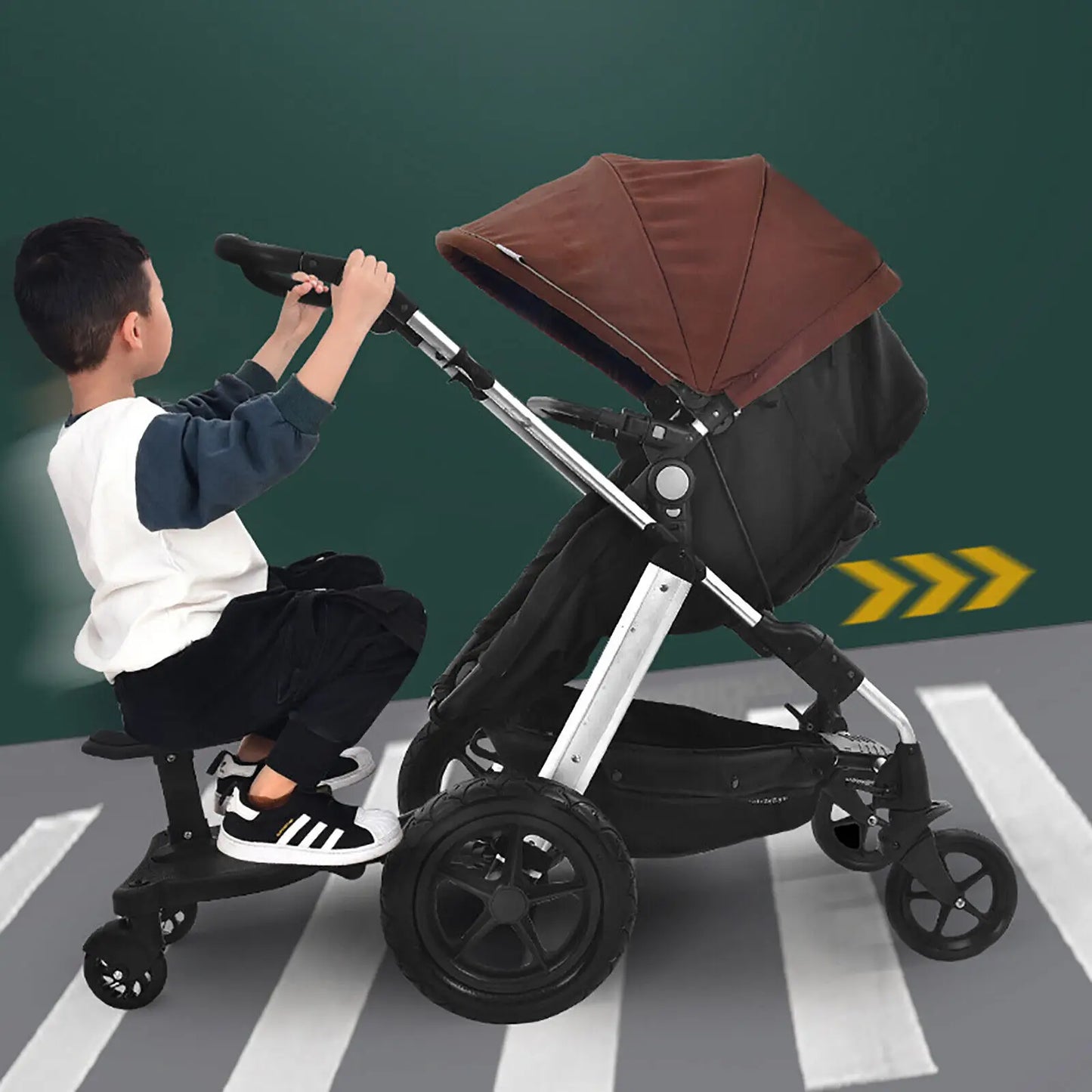 Sit and Stand Stroller Board 2-in-1 With Cushioned Support