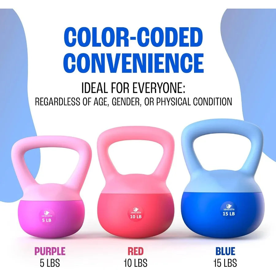 LISM Soft Kettlebells and Kettlebell Sets for Strength Training