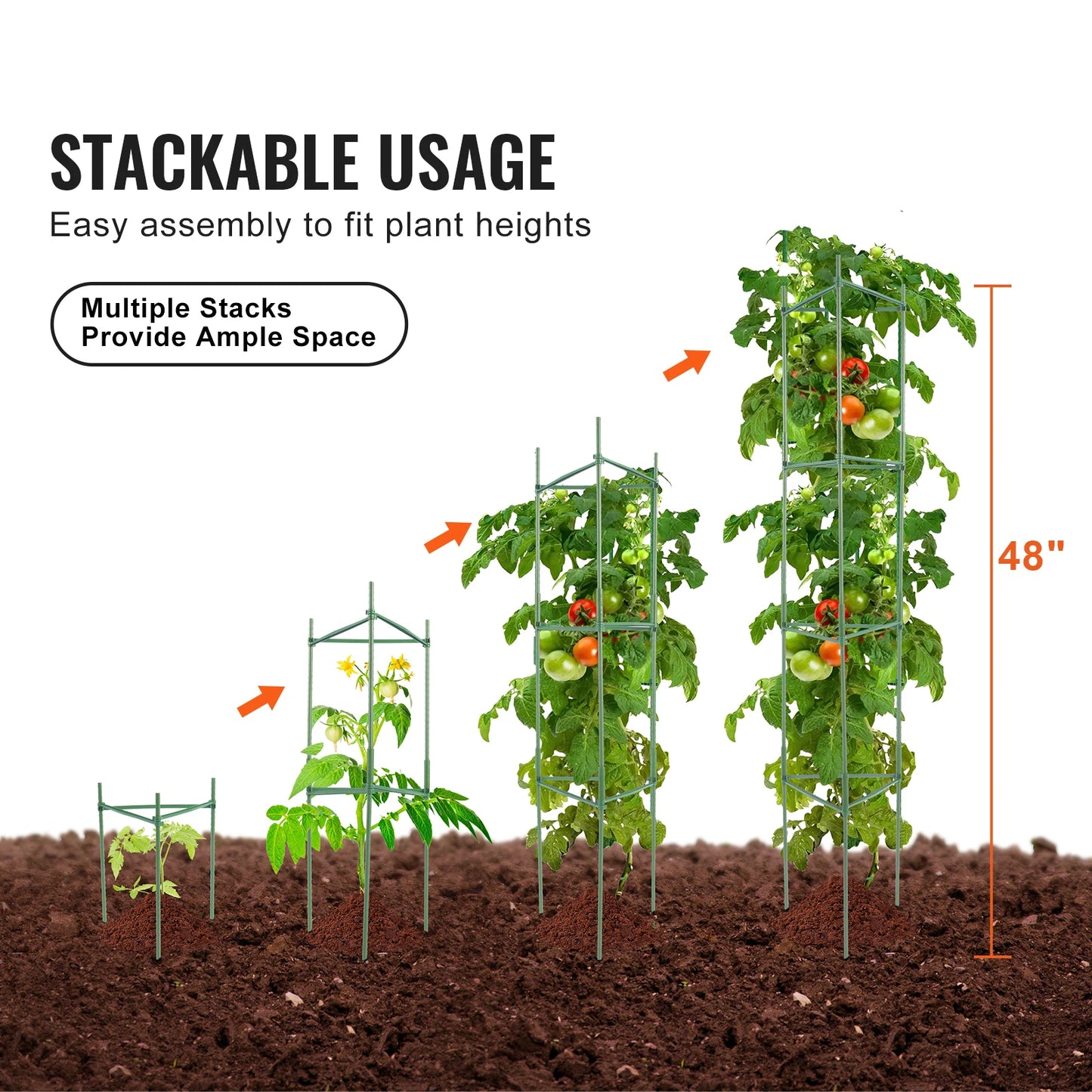 SucceBuy Tomato Cages For Garden Trellis And Plant Support