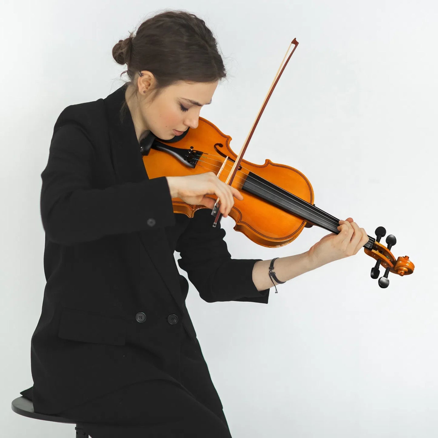 Violin Set For Beginners With Case Bow Rosin Extras