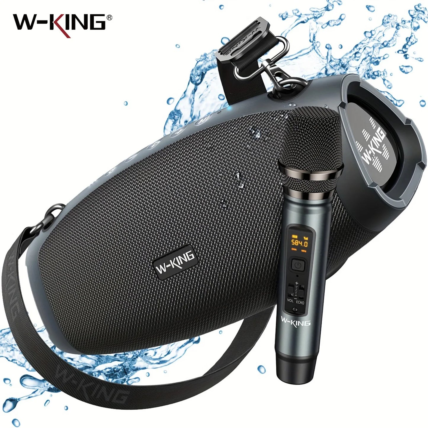 W-King Portable Bluetooth Speaker With Microphone And Waterproof