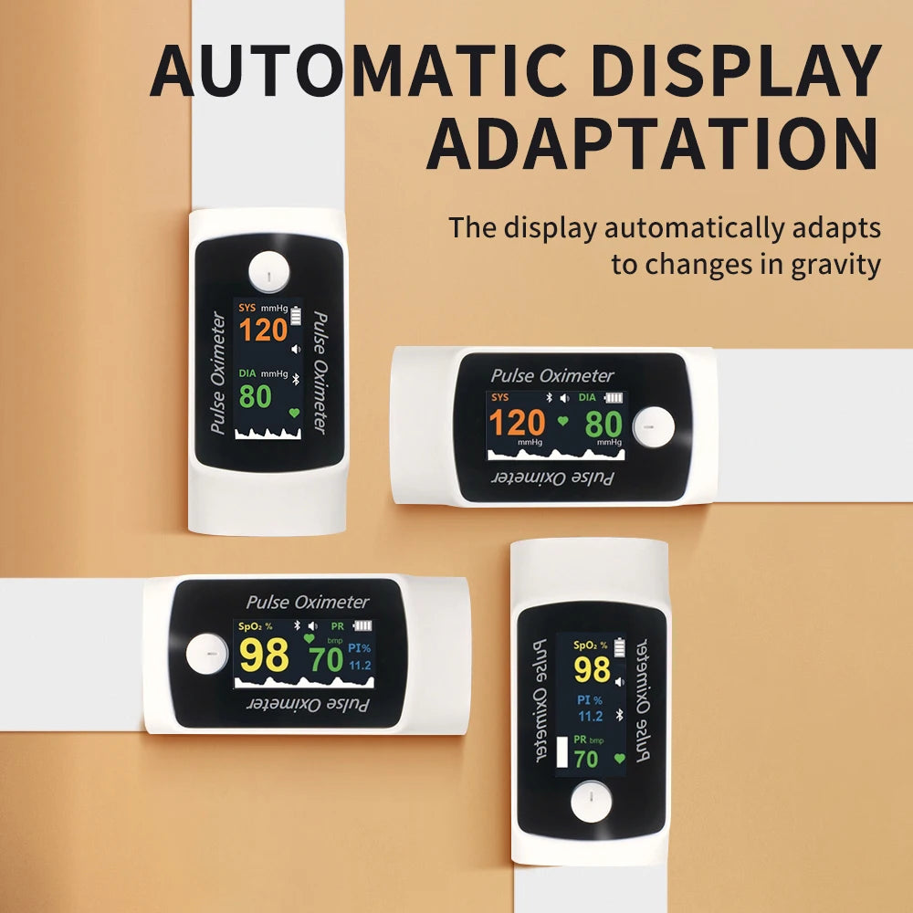 Schbit Compact Finger Blood Pressure And Oxygen Monitor Portable