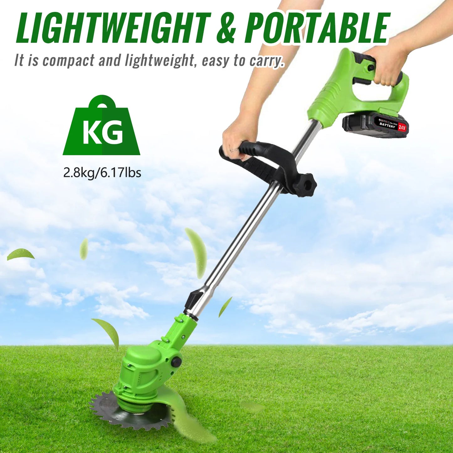 Cordless Weed Trimmer 2 In 1 With Charger And Batteries