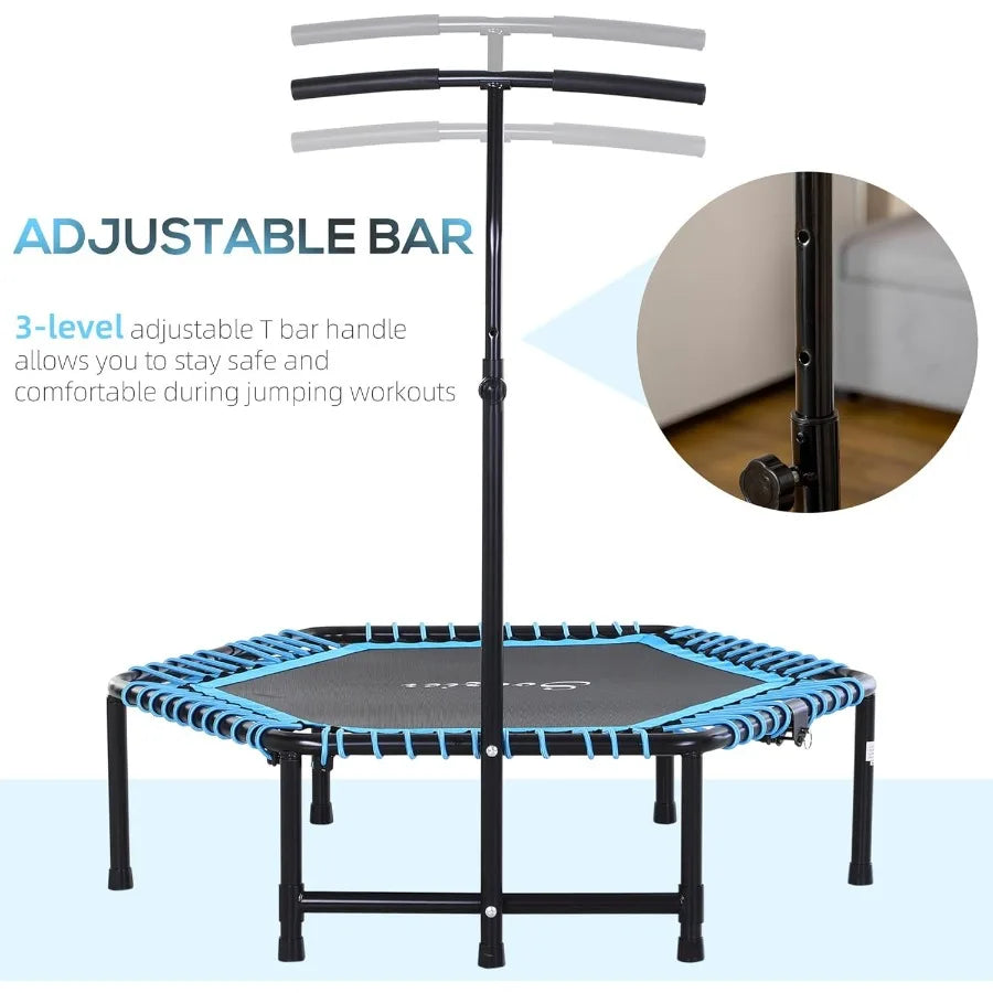 Hexagon Rebounder Trampoline Cardio Trainer Outdoor Fitness Jumper