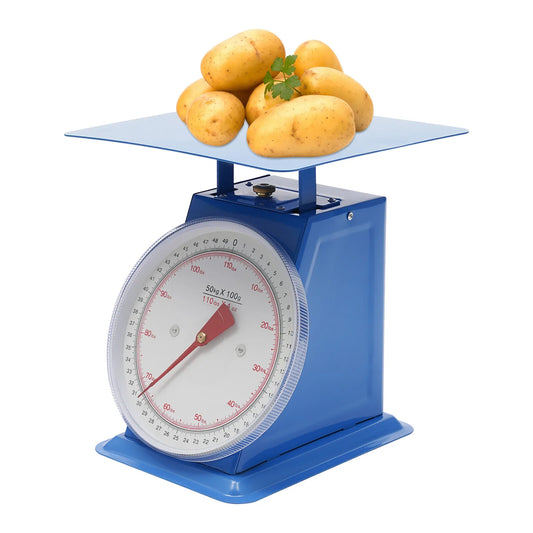 Mechanical Dial Scale 110 Lbs Capacity Dual Scale For Markets