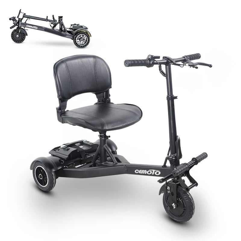 Aluminum Li battery 3-Wheel Foldable Scooter,Lightweight Li-ion E scooter,electric mobility scooter for elderly man or woman