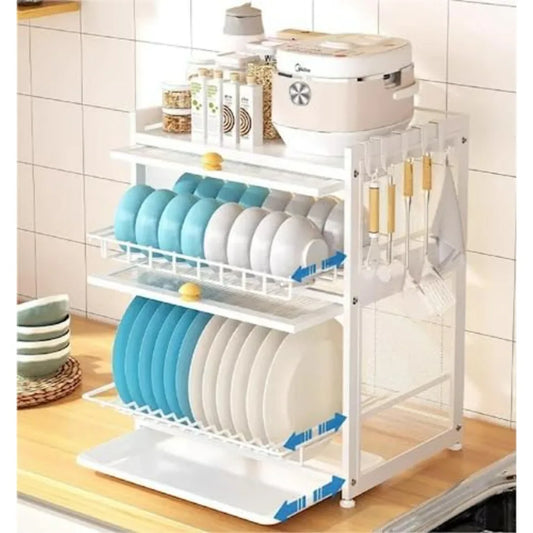 Stainless Steel Dish Drying Rack 2-Tier for Kitchen Counter