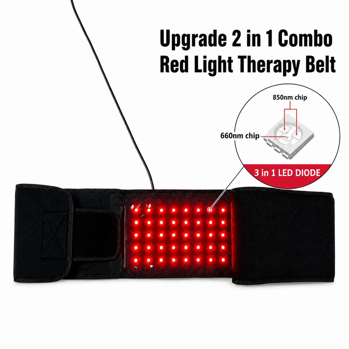 Red Light Therapy Belt For Muscle Relief And Circulation Support