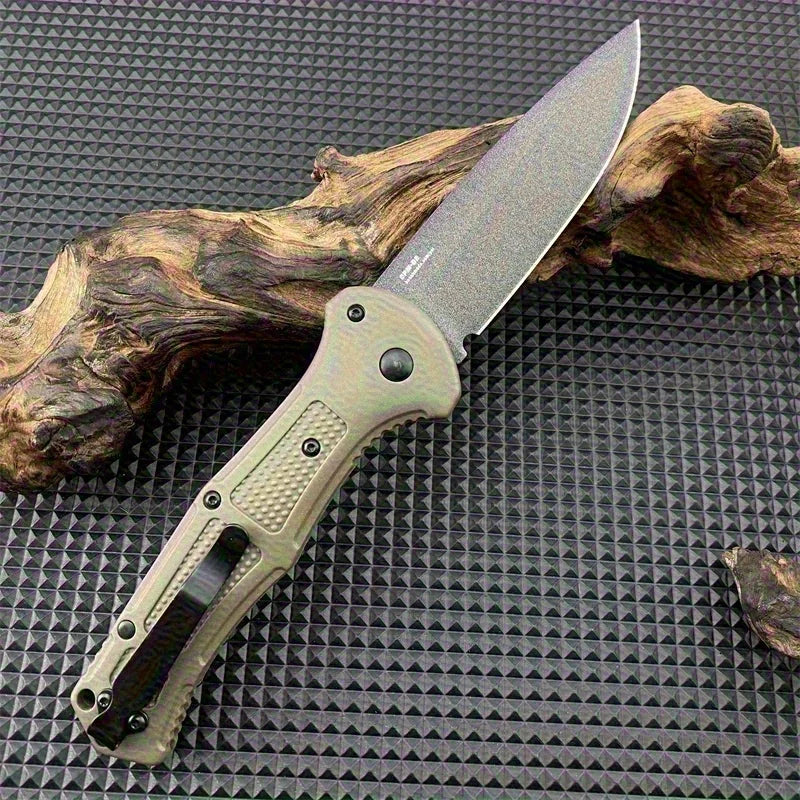 NONEDIY Folding Pocket Knife Drop Point Grivory Handle
